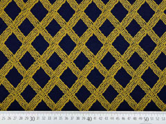 Viskose Jersey Rauten Gitternetz, dunkelblau