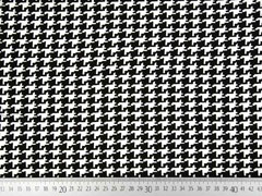 Viskose Jersey Hahnentritt, schwarz weiss