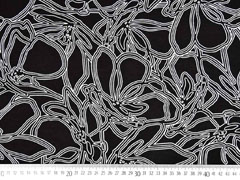 Viskose Jersey Abstrakt, schwarz wei�