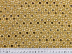 French Terry Sweat Viskose Blumenr�der, ocker