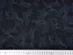 Punto di Roma Heavy Stretchjersey Camouflage, nachtblau petrol