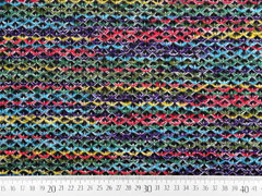 Strickstoff Strukturstoff Waffelmuster, bunt meliert