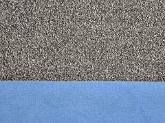 Strick meliert Doubleface Fleece, mittelblau