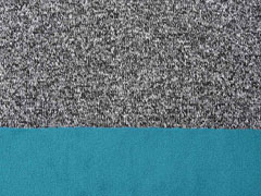 Strick meliert Doubleface Fleece, petrol