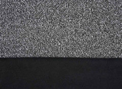 Strick meliert Doubleface Fleece, schwarz