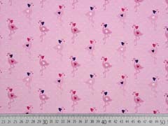 Jersey Flamingos Punkte Herzen, rosa