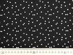 Baumwollstoff kleine Dreiecke, schwarz weiss