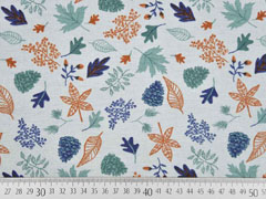 Dekostoff Bl�tter, dusty mint