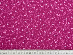 Baumwollstoff Blumenranken Trachtenlook, bordeaux
