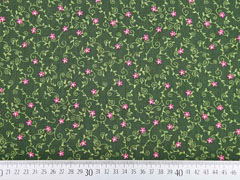 Baumwollstoff Blumenranken Trachtenlook, moosgr�n