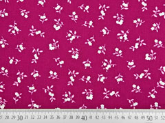 Baumwollstoff Bl�mchen Trachtenlook, bordeaux