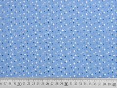 Baumwollstoff kleine Kreuze, rauchblau