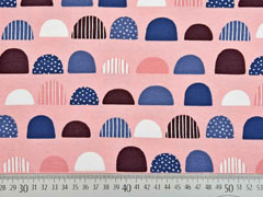 Jersey Halbkreise, helles altrosa