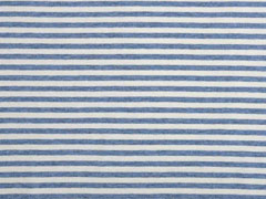 Jersey Streifen garngef�rbt angeraut, hellblau melange