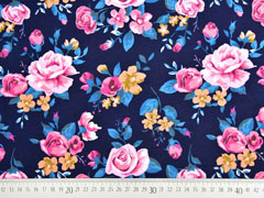 Jersey Rosen, rosa petrol dunkelblau