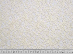 elastische Spitze mit Baumwolle Blumen, cremewei�