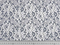 elastische Spitze mit Baumwolle Blumen, wei�