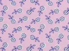 Baumwollstoff Bl�mchen Bl�tter, rosa