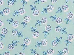 Baumwollstoff Bl�mchen Bl�tter, mint