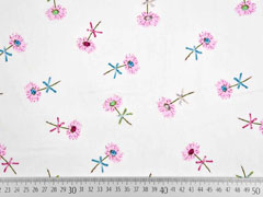 Baumwollstoff Pusteblumen Schleifen, wei�