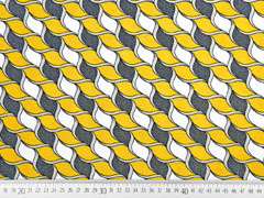 Viskosejersey grafische Seile, ocker grau