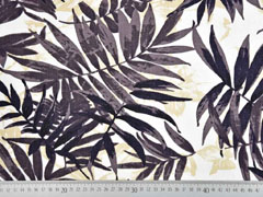 Viskose Leinen Palmbl�tter, braun cremewei�