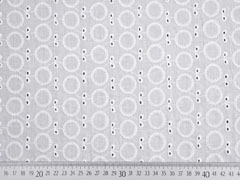 bestickte Baumwolle Batist Ovale, wei�