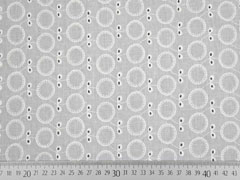 bestickte Baumwolle Batist Ovale, creme