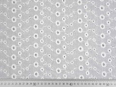 bestickte Baumwolle Batist Blumen und Ranken, wei�