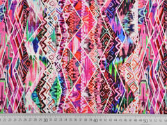 Jersey Ibiza-Style Digitaldruck, rosa bunt