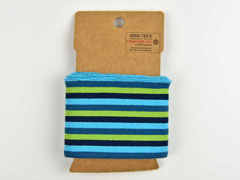 Fertigb�ndchen Ringelstreifen, t�rkis petrol hellgr�n dunkelblau