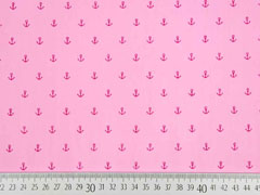 weicher Baumwollstoff Anker, pink rosa