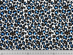 Jersey Leopardenmuster, schwarz blau beige