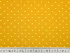 Jersey Punkte 5 mm, gelb ocker