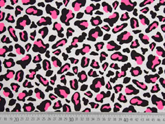 Jersey Leopardenmuster, neonpink schwarz wei�