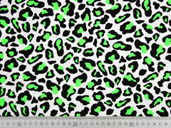 Jersey Leopardenmuster, neongr�n schwarz wei�