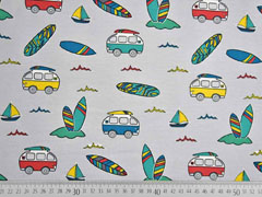 Jersey Busse Surfbretter, bunt hellgrau