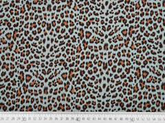 Musselin Leopardenmuster, altmint