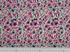 Dekostoff Leinenlook Farbflecken, beere natur