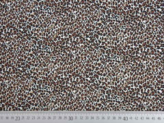 Viskose kleines Leopardenmuster, braun schwarz beige