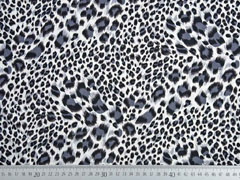Viskose Leopardenmuster, grau schwarz cremewei�