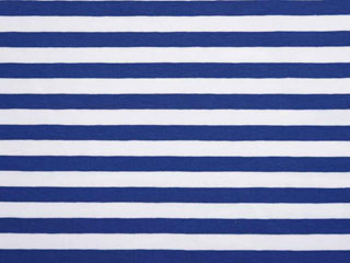 Jersey Streifen 1 cm, mittelblau wei�