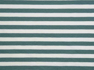 Jersey Streifen 1 cm, dunkelmint wei�