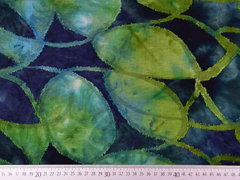 Jersey mit Struktur Batik Bl�tter, gr�n