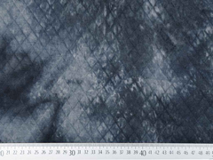 Steppjersey Batik, nachtblau dunkelgrau