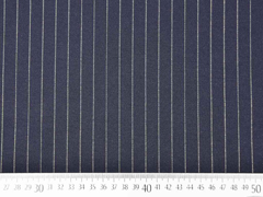 Jacquard Jersey Nadelstreifen, wei� dunkelblau