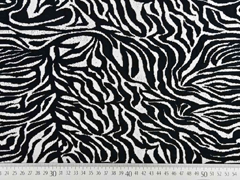 Jacquardjersey Zebramuster 3D-Struktur, schwarz