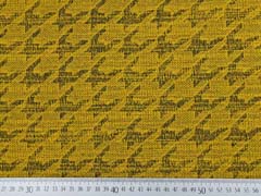 Strickstoff Jacquard gro�er Hahnentritt, schwarz ocker