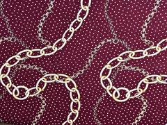 Viskosejersey Ketten Punkte, bordeauxrot