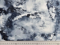 Viskosejersey Batik Marmoroptik, dunkelblau